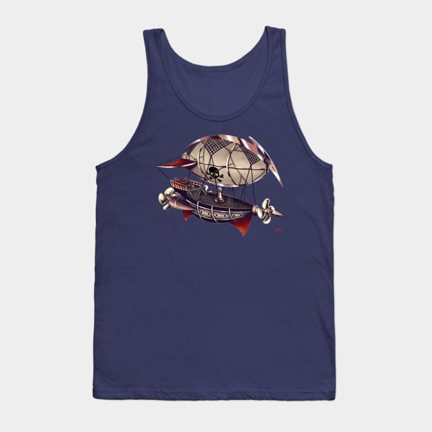 Pirate Airship Tank Top by Indi Martin